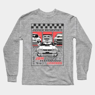 Retro Comic Japanese Classic JDM Car Long Sleeve T-Shirt